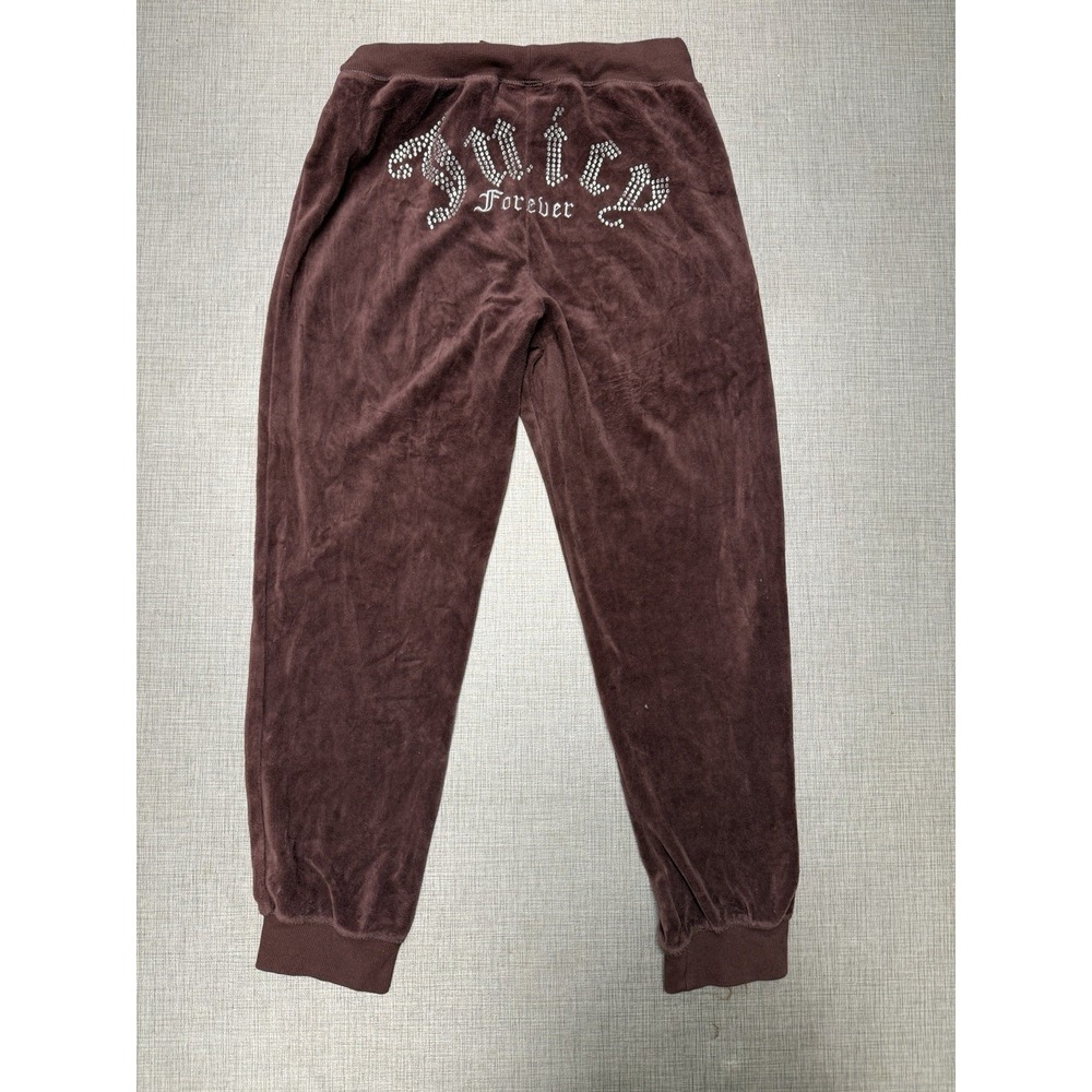 Juicy Couture x Forever 21‎ Velour Rhinestone Pants Joggers L Brown